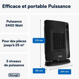 Soplador de cerámica DELONGHI - DCH7993ER.BC -2400W - Negro y cromo Soplador de cerámica DELONGHI - DCH7993ER.BC -2400W - Negro y cromo