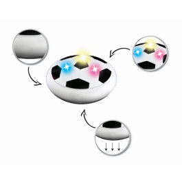 Lexibook Disco de Fútbol Flotante Luminoso de Espuma con 2 Porterías, 1 Balón y Bomba Recargable