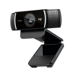 Logitech C922 Pro Stream Webcam HD 1080p 30fps / 720p 60fps con H.264, Trípode, Micrófonos Estéreo, Ajuste de Luz Automático para Streaming