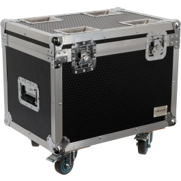 ALGAMLIGHT Flight Case para 2 Blinder 400 CW WWA con Ruedas y Compartimento para Accesorios