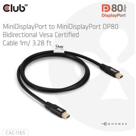 Club3D Cable Mini DisplayPort a Mini DisplayPort 1m, Certificado VESA, Bidireccional, 10K 60Hz