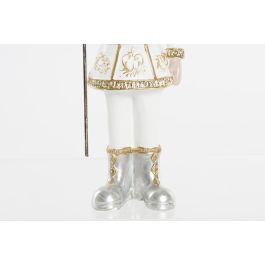 DKD Home Decor Figura Cascanueces Blanco Dorado 6.5 x 5.5 x 22 cm (3 Unidades)