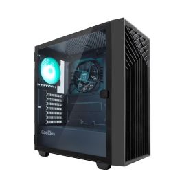 Coolbox GA300 Grid Line Caja PC Gaming Torre ATX ARGB con Cristal Templado y 5 Ventiladores