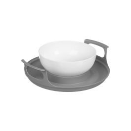 Kinvara Soporte para Plato de Microondas 30 x 7.5 x 26.7 cm Negro Plástico PP