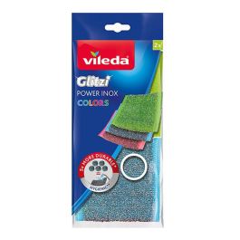 Vileda Estropajo de acero inoxidable glitzi colores, formato almohadilla, no se deshilacha, 2 uds Precio: 3.50000002. SKU: B1HS9Z7NRZ