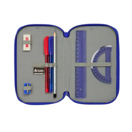 Safta Plumier Escolar Triple Cremallera 37 Piezas Real Madrid 3 Equipación 2025/2026 195x125x55 mm