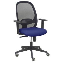 Silla Piqueras Y Crespo Cilanco Negra Uso Intensivo Brazos Regulables Mecanismo Sincro Con Regulador De Tension Refuerzo Lumbar Regulable Ruedas Parquet Respaldo De Malla Negra Y Asiento Tapizado Bali Azul Marino Precio: 216.5000002. SKU: S5703705