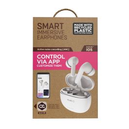 Muvit Auriculares Smart True Wireless Inalambrico Blanco ANC Bluetooth V5.3 Cancelacion Ruido
