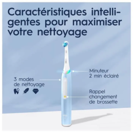 Oral-B iO3s Cepillo de dientes eléctrico Azul - Bluetooth, 2 cabezales, estuche de viaje ORA8006540730935