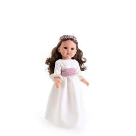Muñeca comunión bella morena, con diadema y pendientes 45 cm