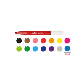 Carioca Rotuladores Jumbo Super Lavables Estuche 12+2 Ud Gratis