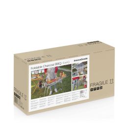 Barbacoa Plegable de Acero Inoxidable para Carbón ExelQ InnovaGoods Barbacoa Plegable de Acero Inoxidable para Carbón ExelQ InnovaGoods