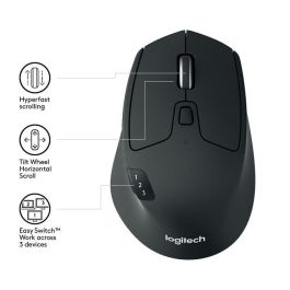Logitech 910-004791 - Ratón Inalámbrico M720 Triathlon Bluetooth y Unifying Multidispositivo 3 PC, 1000 DPI, 8 Botones, 24 Meses Batería Logitech 910-004791 - Ratón Inalámbrico M720 Triathlon Bluetooth y Unifying Multidispositivo 3 PC, 1000 DPI, 8 Botones, 24 Meses Batería