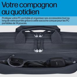 HP Maletín para Portátil 14 Pulgadas Odyssey Gray, Bolsa de Transporte Duradera y Espaciosa Fabricada con Materiales Reciclados