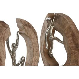 Figura Decorativa Home ESPRIT Marrón Plateado Natural 19 x 9 x 28 cm (2 Unidades) Figura Decorativa Home ESPRIT Marrón Plateado Natural 19 x 9 x 28 cm (2 Unidades)