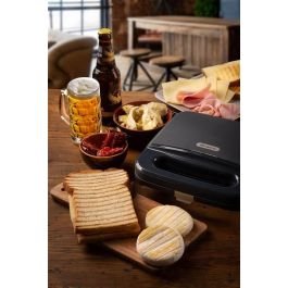 Ariete Sandwichera Breakfast Grafito con Placas Antiadherentes para Sándwiches, Hotdogs y Hamburguesas Ariete Sandwichera Breakfast Grafito con Placas Antiadherentes para Sándwiches, Hotdogs y Hamburguesas