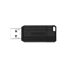 Verbatim PinStripe USB 16GB Negro - Memoria USB Retráctil sin Tapa - Protección de Conexión - Diseño Ligero y Compacto