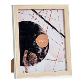 Giftdecor Portafoto Blanco Madera 20x25 cm con apoyapie y gancho para colgar - PP y Vidrio (24 Unidades)