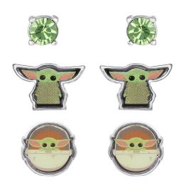 PEERS HARDY Set 3 Pares Pendientes Baby Yoda Star Wars Grogu El Niño