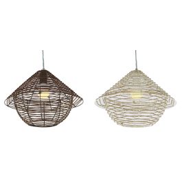 DKD Home Decor Lámpara de Techo Urban en Cuerda y Metal Blanco Marrón 38x27x38cm E27 50W Pack de 2 Unidades Precio: 67.27842. SKU: B1AAMVP2FP