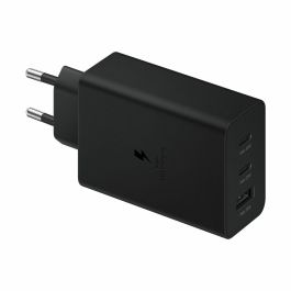 Samsung EP-T6530NBEGEU Cargador de Pared 65W Triple Puerto para Carga Rápida con 2x USB-C y 1x USB-A Negro