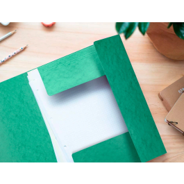 Q-connect Carpeta q-connect kf02168 Cartón Simil-prespan Solapas 320x243 mm Verde
