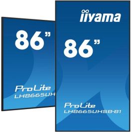 Monitor Iiyama 86" , Uhd Ips Panel, Haze 1%, 800Cd/M, Horiz y Vert, Signal Failover, Mm 2X 10W, Hdmi 2X, Dp, Usb 2.0 X2, Wifi, Lan, Media Play Usb Port, Control Lan / Rs232C, Iisignage2 (Cms/Dms), E-Share, Android 11 Os, 24/7 Operation, Vesa (600X