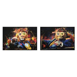 DKD Home Decor Cuadro Moderno Multicolor Negro LED 93 x 63 cm (2 Unidades) Precio: 130.5900002. SKU: B12ZCJRGDQ