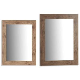 Espejo con moldura de pino marrón 64x84 cm - Giftdecor (2 Unidades) Precio: 68.5899995. SKU: B16AH34E6B