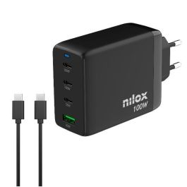 Nilox Cargador Universal GAN 100W 3x USB-C, 1x USB-A, Cable USB-C a USB-C 2m Negro NXGANUSBC100 Precio: 44.79000009. SKU: B18Z2FS2S9