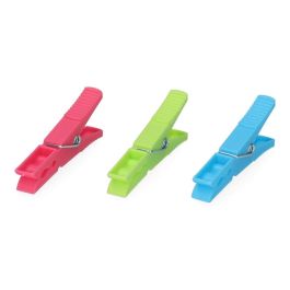 Edm 12 pinzas de plástico para ropa, colores variados, 9 cm
