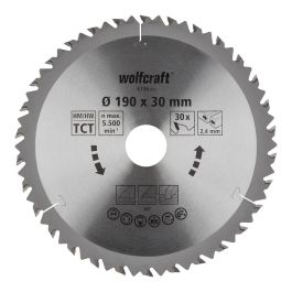 Wolfcraft 6736000 Disco Sierra Circular Mano para Madera y Tablero Ø190 mm, 30 Dientes, Ancho 2.4 mm