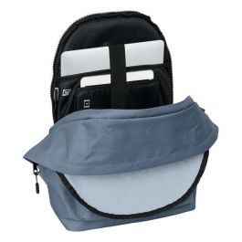 Safta Mochila Doble Portátil 15,6"+USB Munich Básicos Gris 31x44x18 cm
