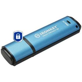 Kingston IronKey Vault Privacy 50 retail - USB 3.2 Gen 1 256GB, cifrado FIPS 197, 230 MB/s, Negro/Azul