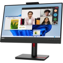 Lenovo TIO 24 Gen 5 Monitor 23.8" Full HD IPS para Tiny PC con Webcam 1080p, Micrófono y Altavoces para Videoconferencia