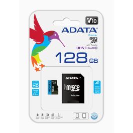 Adata Tarjeta Memoria Micro SD 128GB Clase 10 UHS-I con Adaptador SD