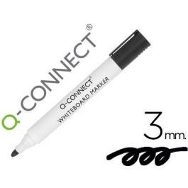 Rotulador Q-Connect Pizarra Blanca Color Negro Punta Redonda 3 mm 10 unidades