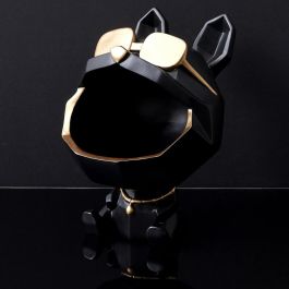 Home Deco Factory Vaciabolsillos Perro Gafas Galerie Escultura para Llaves Monedas 17x17x23 cm