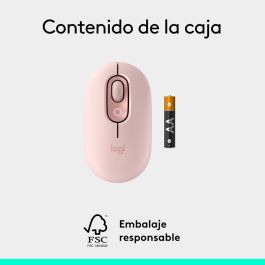 Logitech Ratón Inalámbrico Pop Mouse Rosa Bluetooth