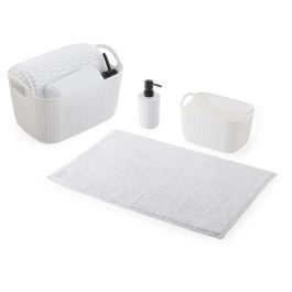 Berilo Set 3 Piezas Baño Blanco Plástico y Tela 23x18x14 cm (Set de 12) Precio: 57.79000051. SKU: B17ZTPVDR6
