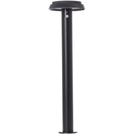 Brilliant BRI4004353437847 Poste de Exterior LED y Solar con Detector de Movimiento, Metal y Plástico, 4W, Negro