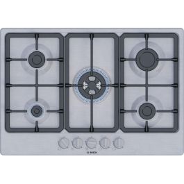 Bosch PGQ7B5K90 Placa de Gas Serie 4 de 5 Fuegos en Acero Inoxidable - 52 x 75 x 4,5 cm