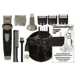 Wahl 9953-1016 Afeitadora Corporal y Barba Groomsman Body con y sin Cable, Autonomía 60 min, Precisión 1-12mm, Cabezal Giratorio 12 Posiciones, Cuchillas Carbono