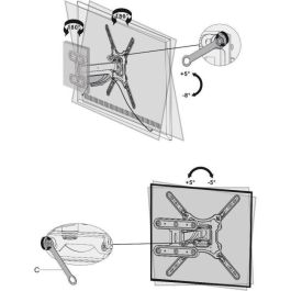 Stell SHO 7600 Soporte Delgado Extensible para TV de Acero