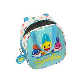 Portameriendas Térmico Baby Shark Surfing Azul Blanco 19 x 22 x 14 cm