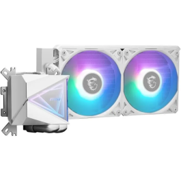 MSI MAG CORELIQUID I240 Sistema de Refrigeración Líquida para CPU, Radiador 240mm ARGB, Blanco, Intel/AMD