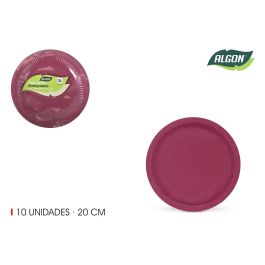 Set de 10 platos de cartón Burdeos soja 20 cm Algon (36 Cajas) Precio: 17.89000004. SKU: B1GFTP8VW6