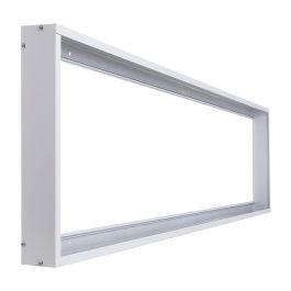 Marco de Instalación Superficial de Techo para Panel LED 120x30cm en Aluminio - Oculta Driver y Cables, Sin Agujeros - Uso Profesional y Hogar