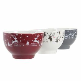 Set de Cuencos DKD Home Decor Blanco Rojo Gris Porcelana 500 ml 13 x 13 x 8 cm (3 Unidades) Set de Cuencos DKD Home Decor Blanco Rojo Gris Porcelana 500 ml 13 x 13 x 8 cm (3 Unidades)