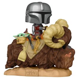 FUNKO Figura POP Star Wars The Mandalorian Mando en Bantha con Niño en Bolsa